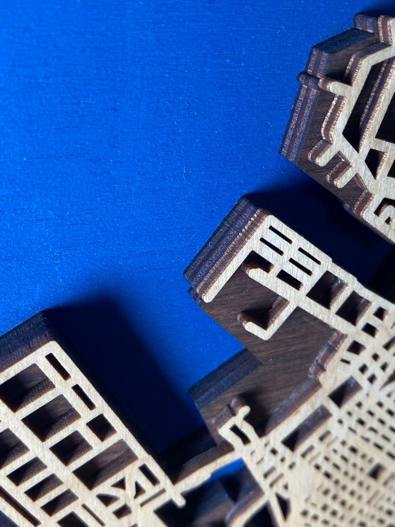 2369❣️ FUKUOKA 3D Wood City Map