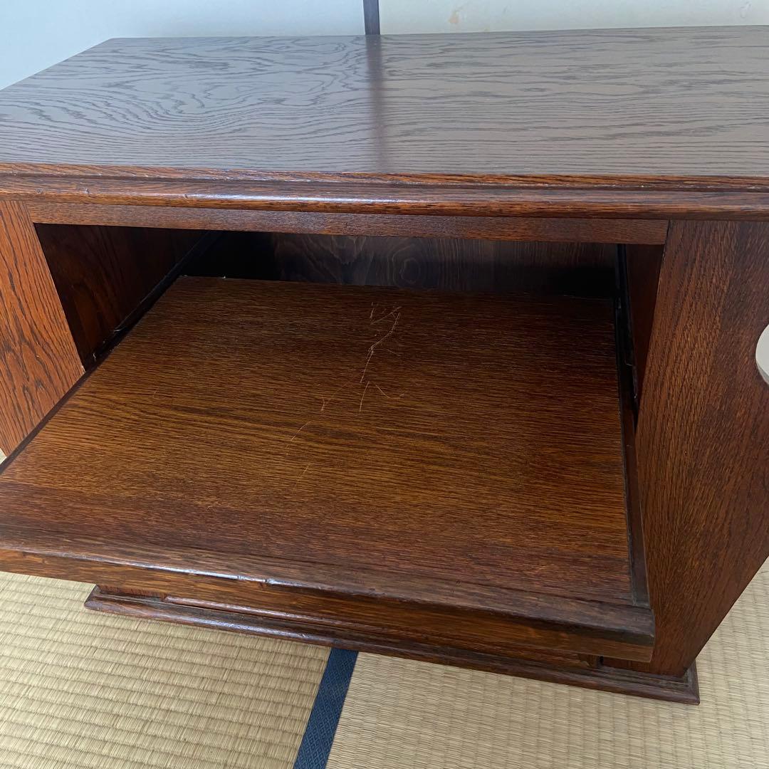 ヴィンテージ ダークブラウン 木製家具 オープンシェルフ テレビ台