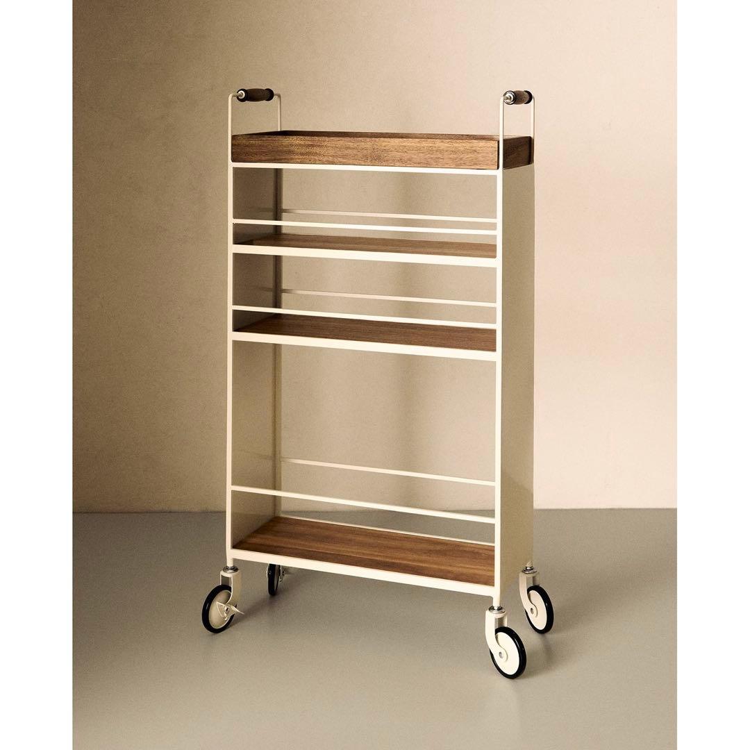 ZARA  メタルとウッド ストレージカート