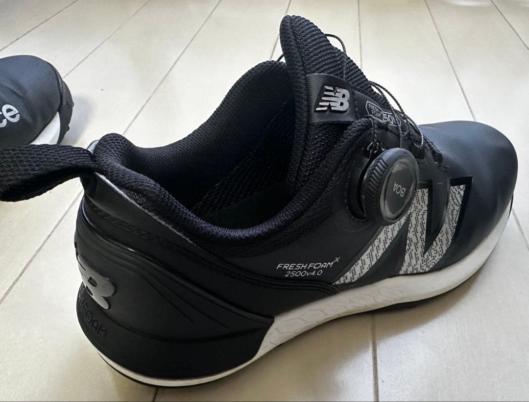 new balance ゴルフシューズ スパイクレス 23.5cm BOA 黒