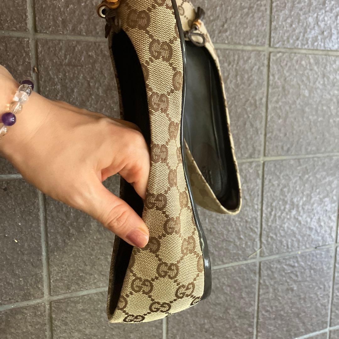 まゆゆさま専用GUCCI ベージュ フラットシューズ