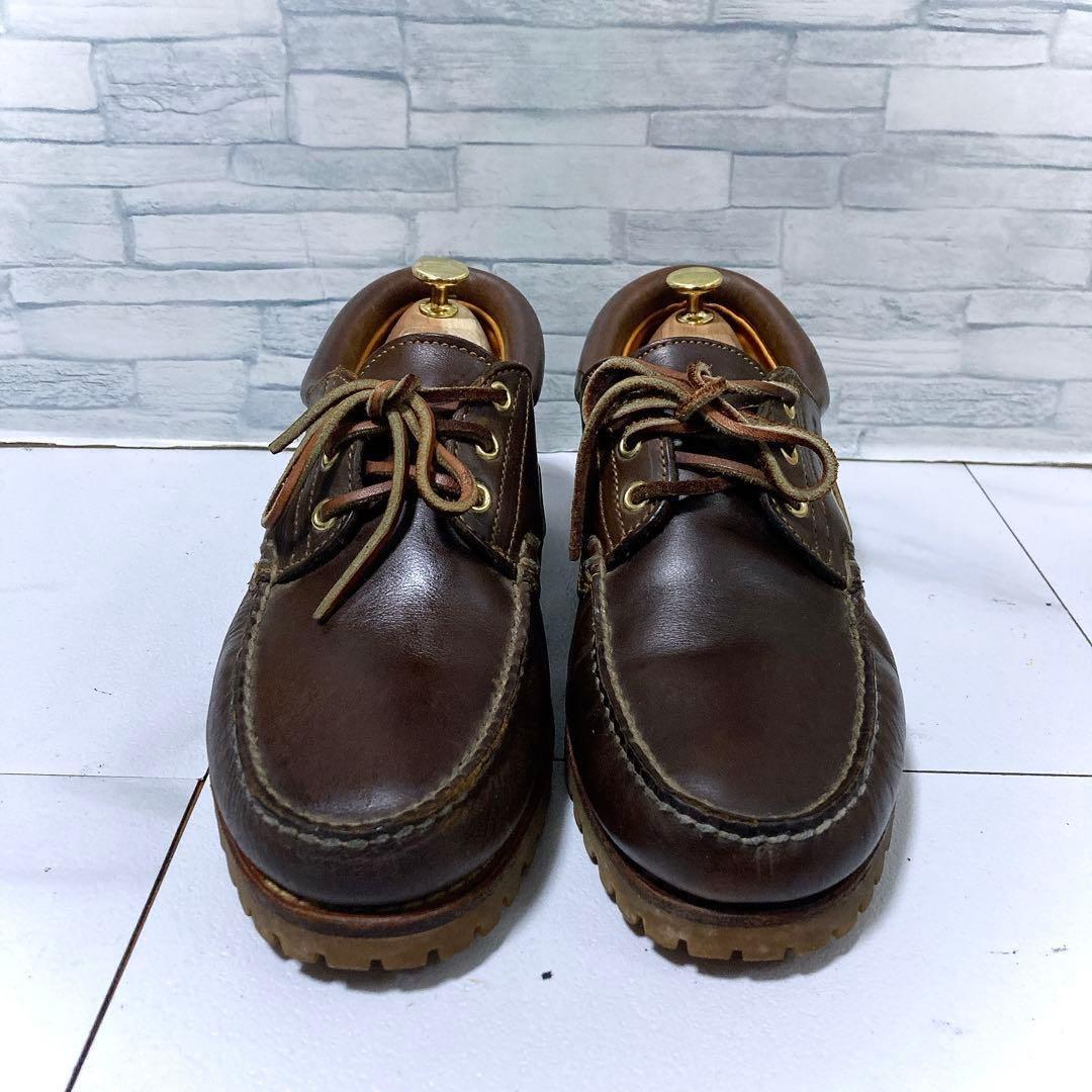 ティンバーランド 3eye クラシックラグ 茶色 デッキシューズ 本革 28