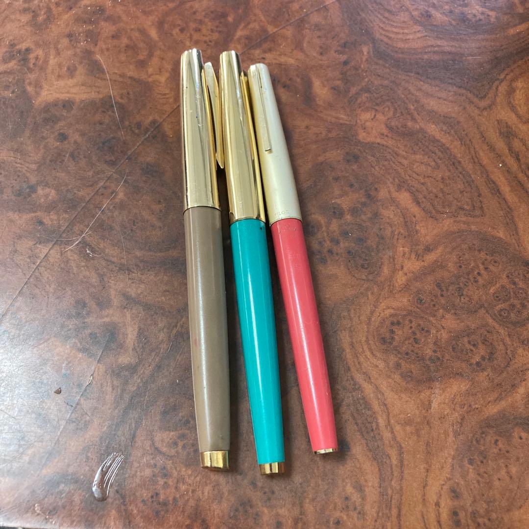 アンティーク14K(刻印有)PILOT万年筆(廃盤)3本set
