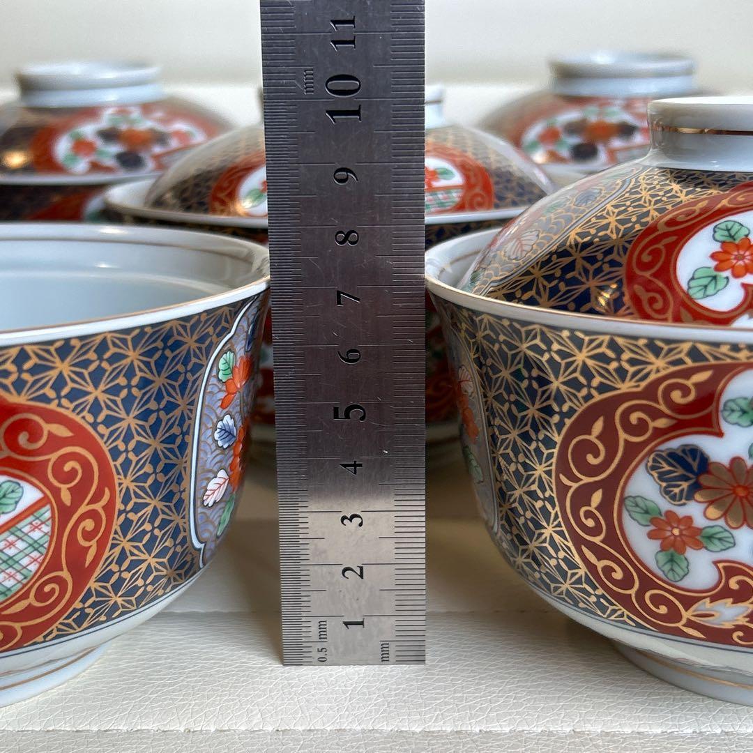 前畑陶器　庫山窯　蓋付きどんぶり揃　5客セット　丼ぶり　色絵　金彩古伊万里　浪漫