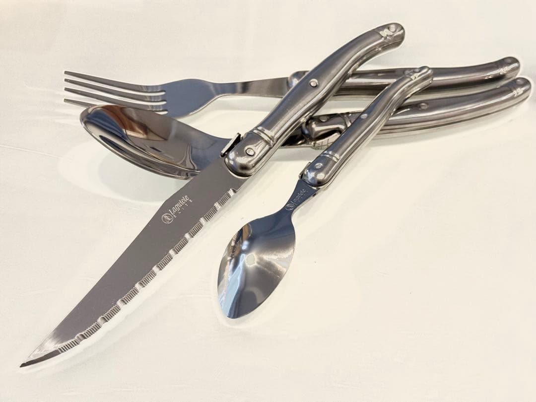 Laguiiole elite カトラリーセット 24本入り　シルバー　刻印入り