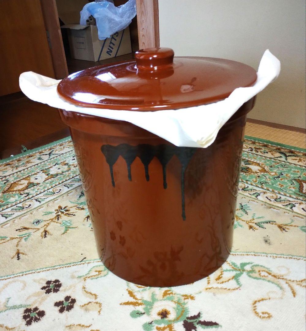 【久松窯】切立 蓋付 かめ 10号【メーカー廃業による絶版品】