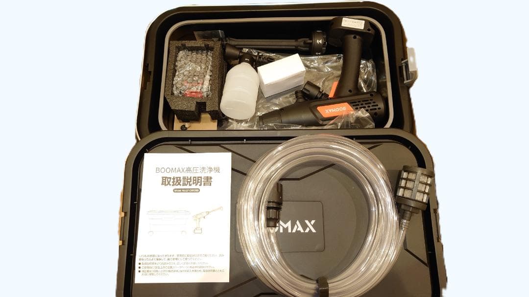 【ほぼ新品】Boomax コードレス高圧洗浄機　22L折り畳みバケツ付き