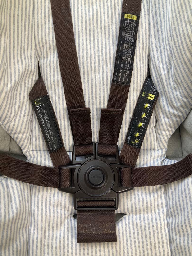 Combi ベビーステーション　手動ハイローチェア　ヒッコリーグレー