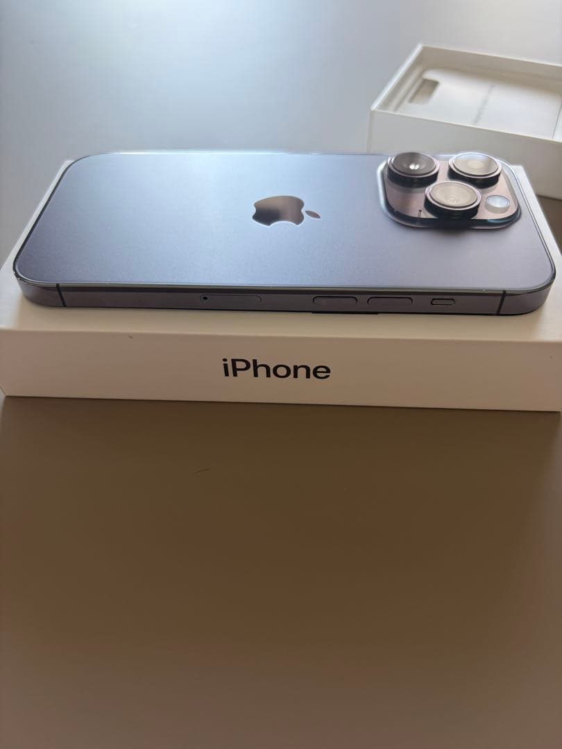 極美品 iPhone 14 Pro 256GB ダークパープル（付属品未使用）