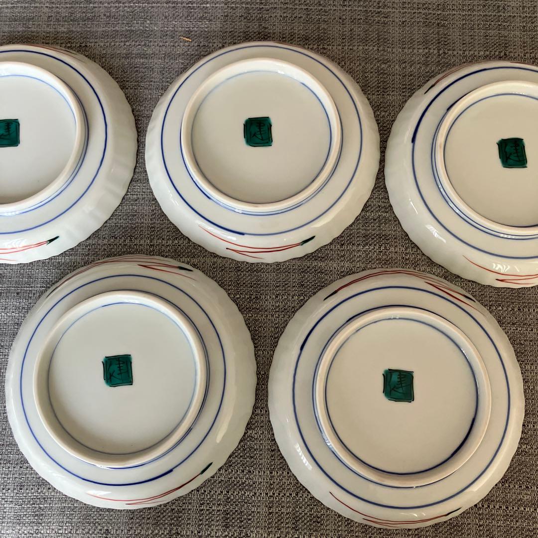 九谷焼　赤地健　和皿　5枚　絵がわり