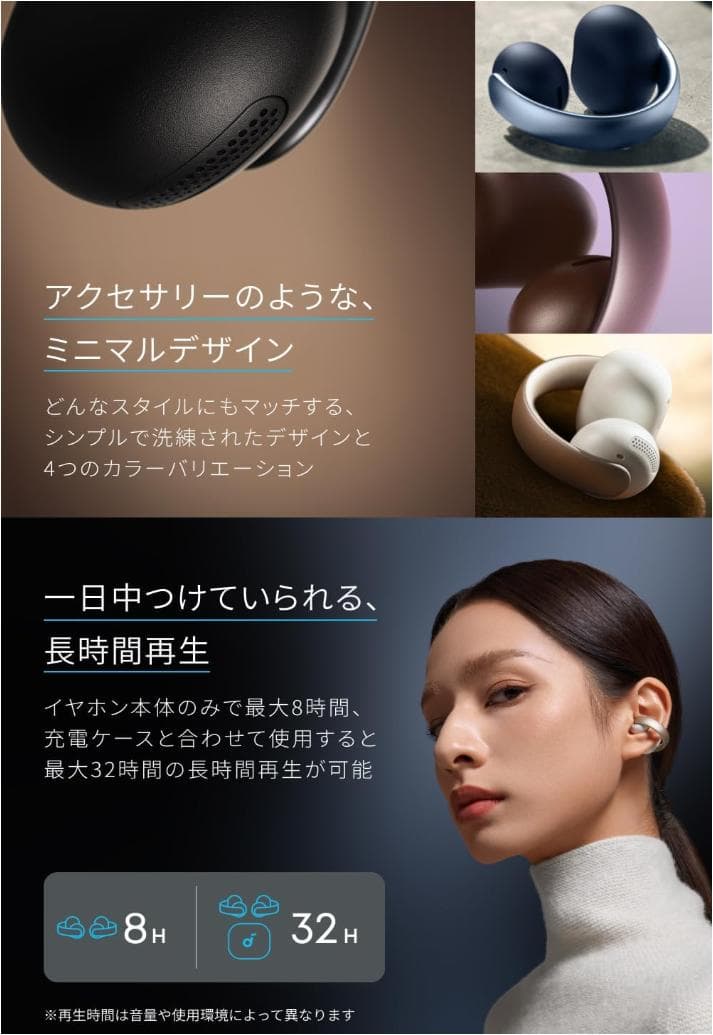 Anker Soundcore AeroClip 黒 使用回数の少ない新品同様品