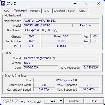 ASUS ROG CROSSHAIR VI HERO X370 WiFi対応