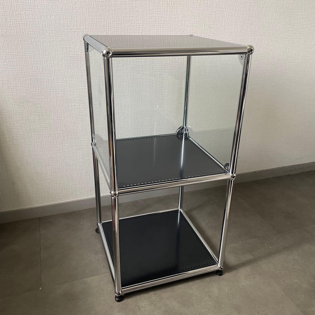 usmハラー 希少　ガラスディスプレイシェルフ、ショーケース