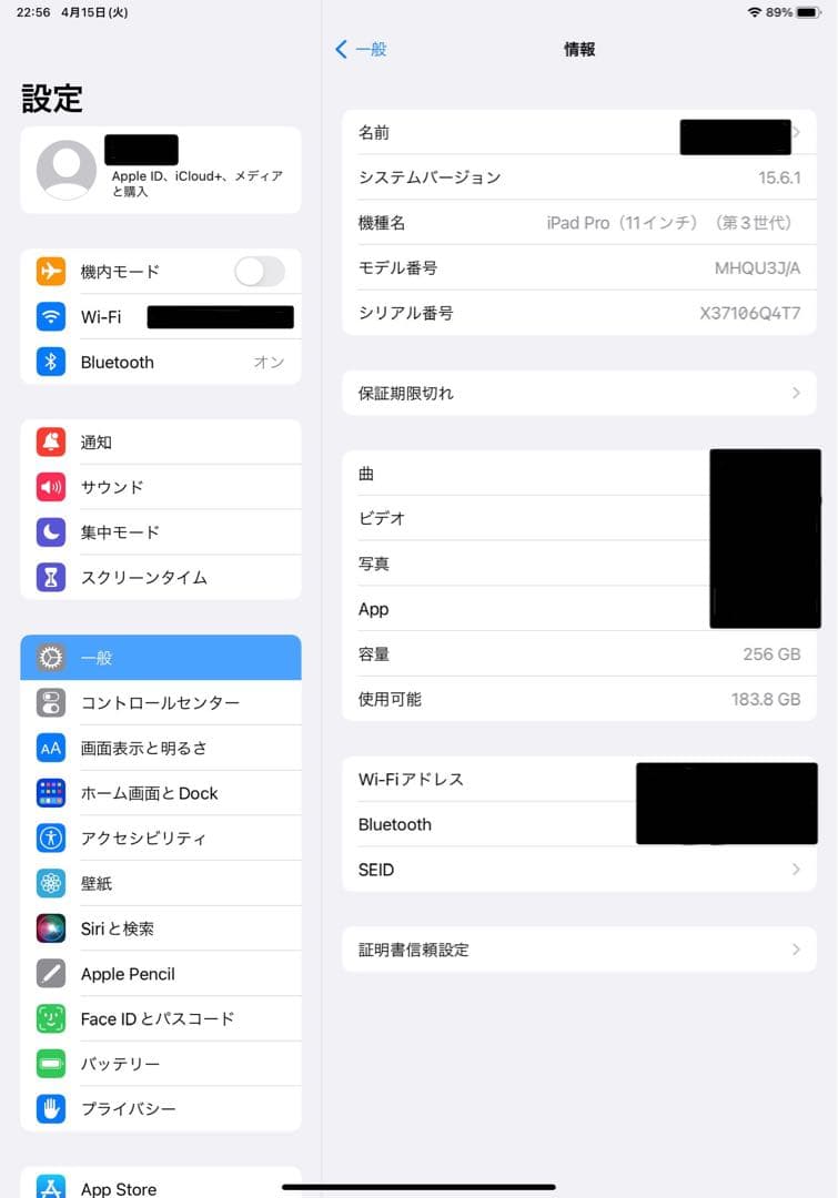 iPad Pro11インチ Wi-Fiモデル