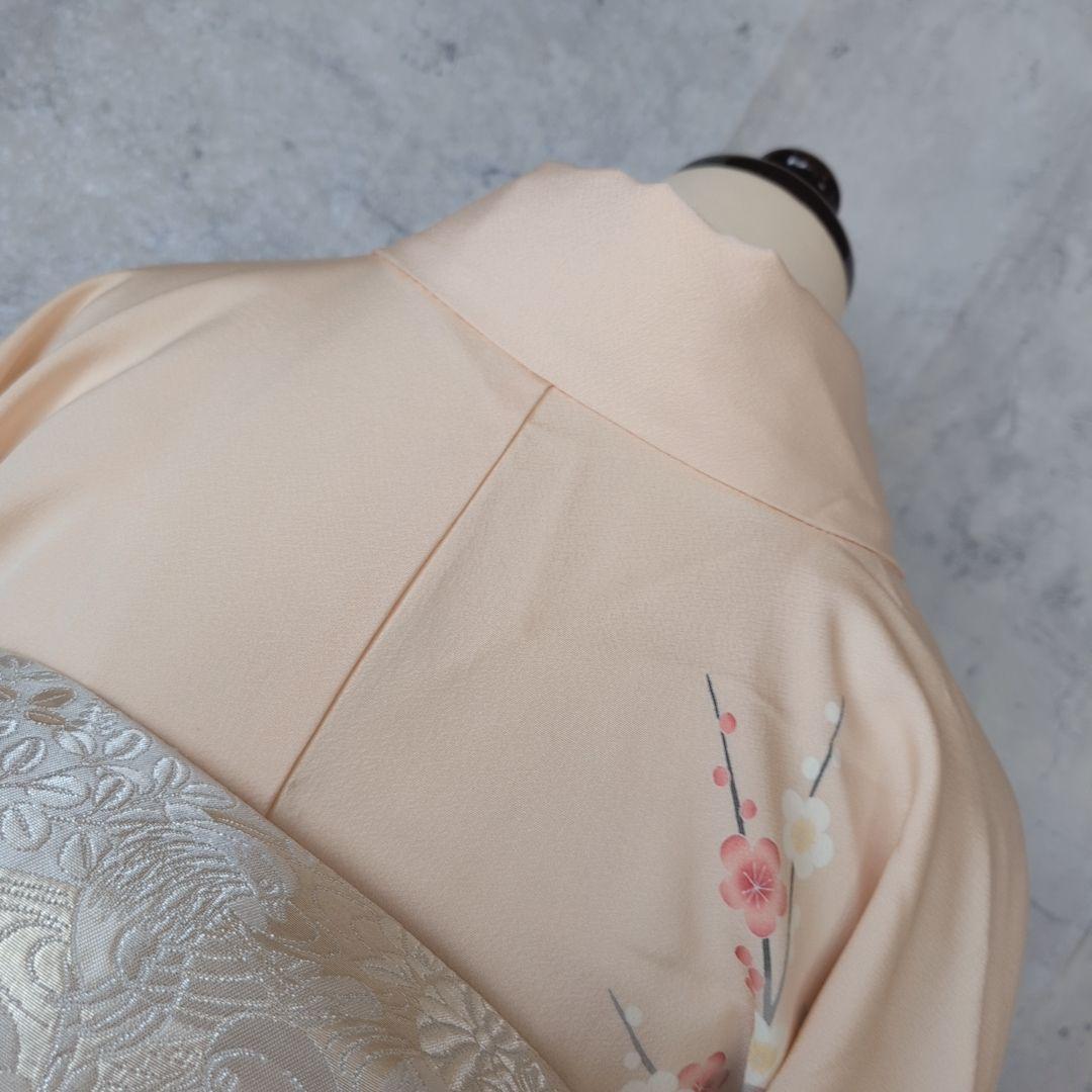 訪問着　フルセット　着物　正絹　加賀友禅　松坂屋　花梅　祝い事　O2