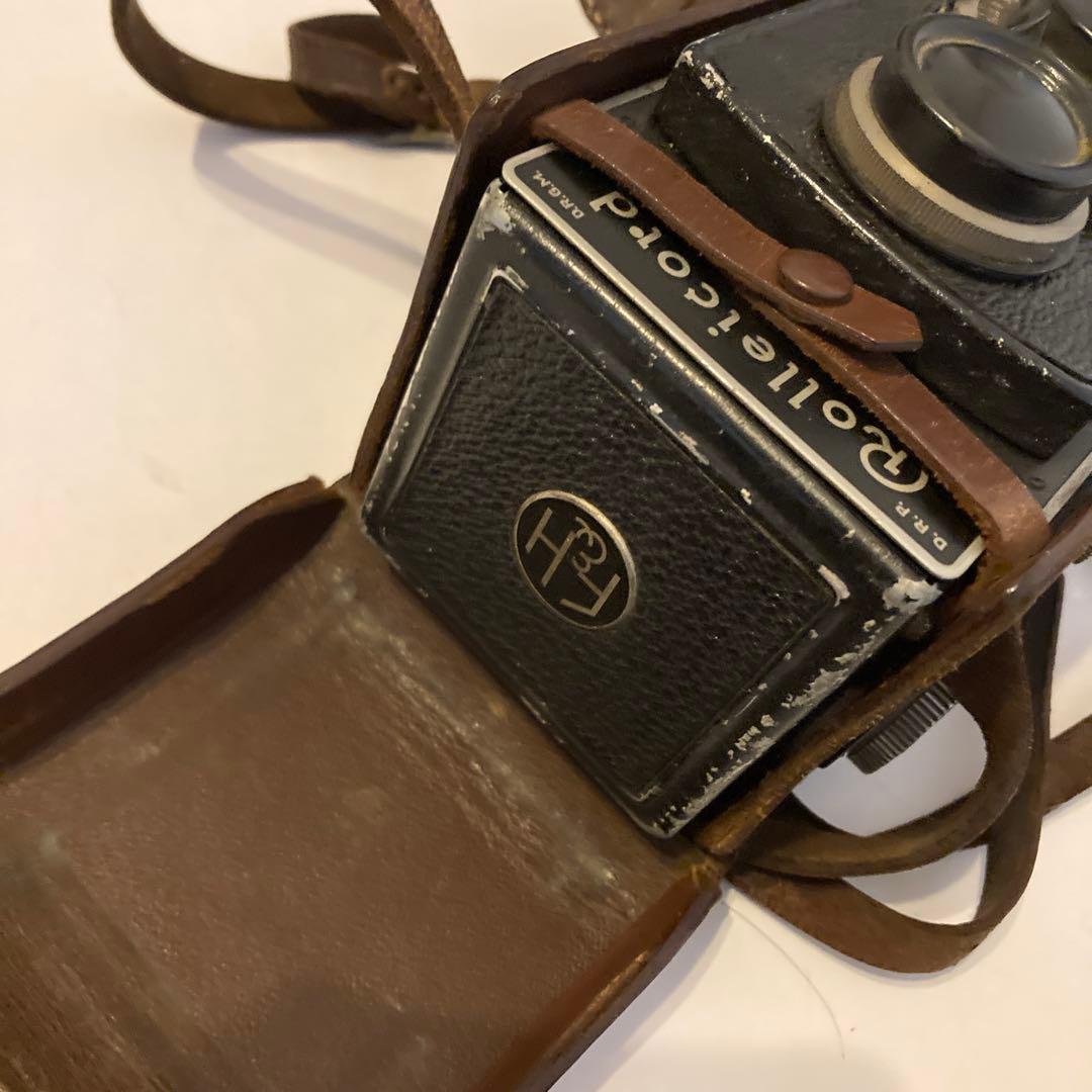 Rolleicordフィルムカメラ レザー製ケース　レンズ付き
