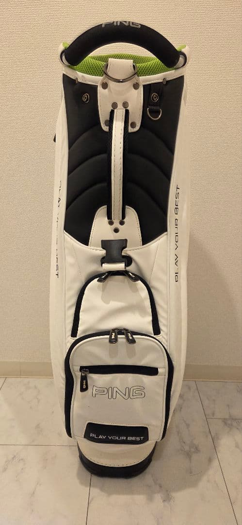 PING キャディバッグ ホワイト・グリーン　CB-P191