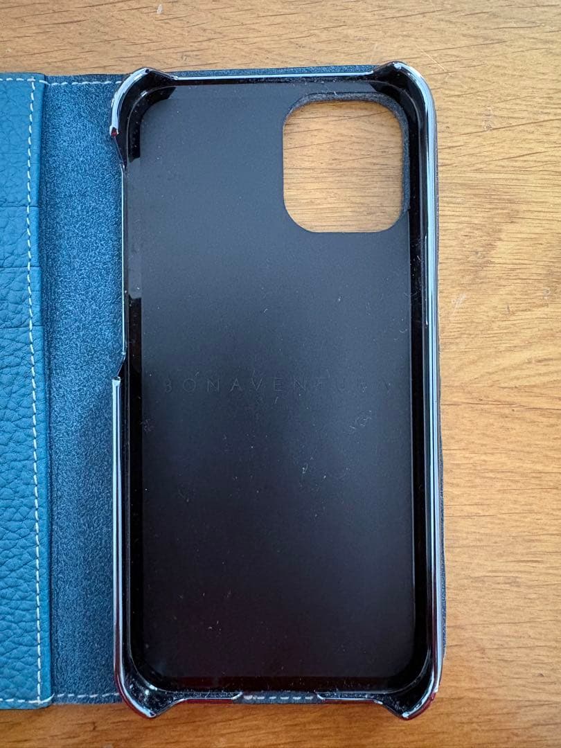 Bonaventura 手帳型iPhone12mini ブルーシアン