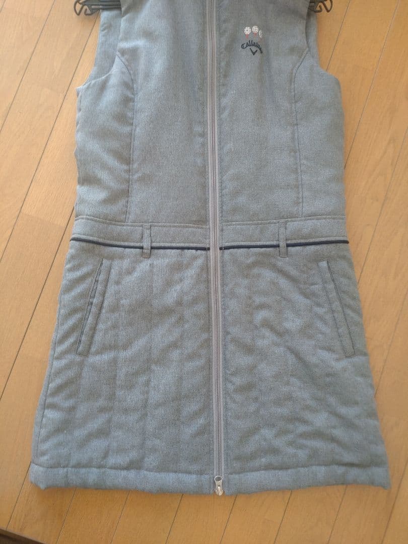 キャロウェイ　フード脱着可付　中綿入　ワンピース　М　グレー