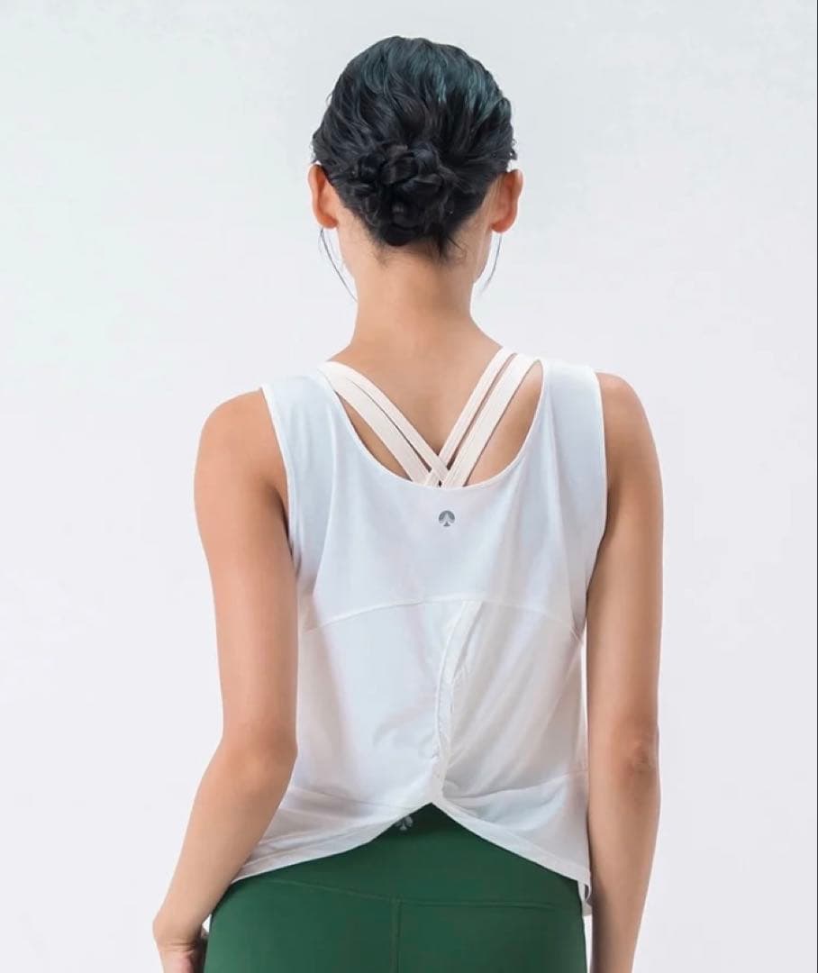 SUKALAツインバッククロスブラトップ& バックツイストメッシュタンクトップ