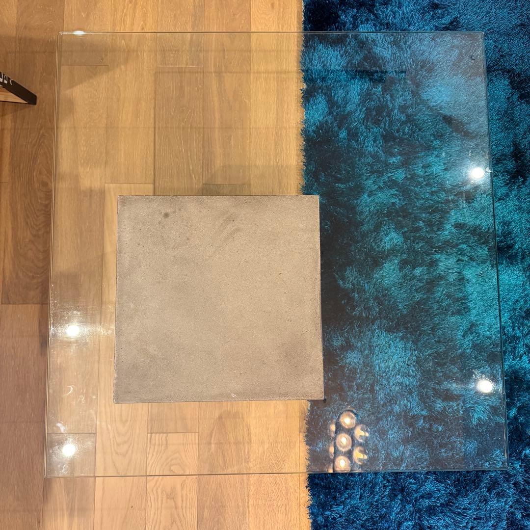 【李】moda en casa ガラステーブル