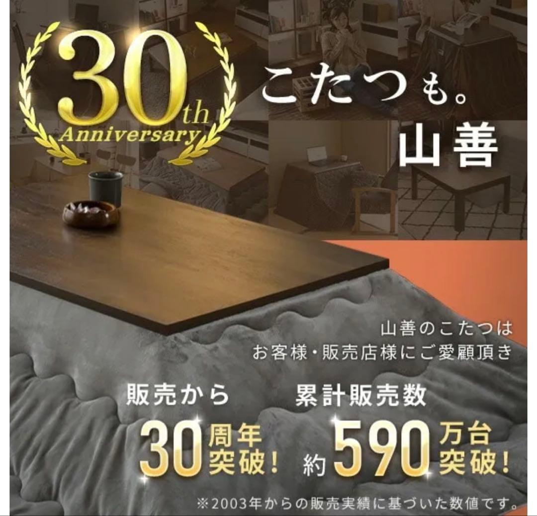 ダイニングこたつ＆こたつ布団セット 高さ4段階 調節可　山善 YAMAZEN