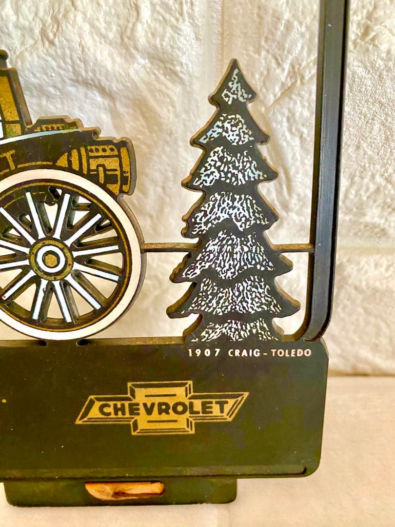 ✴︎1950～70‘S製レア物　シボレー ヴィンテージ広告/クラッシックカー壁掛け