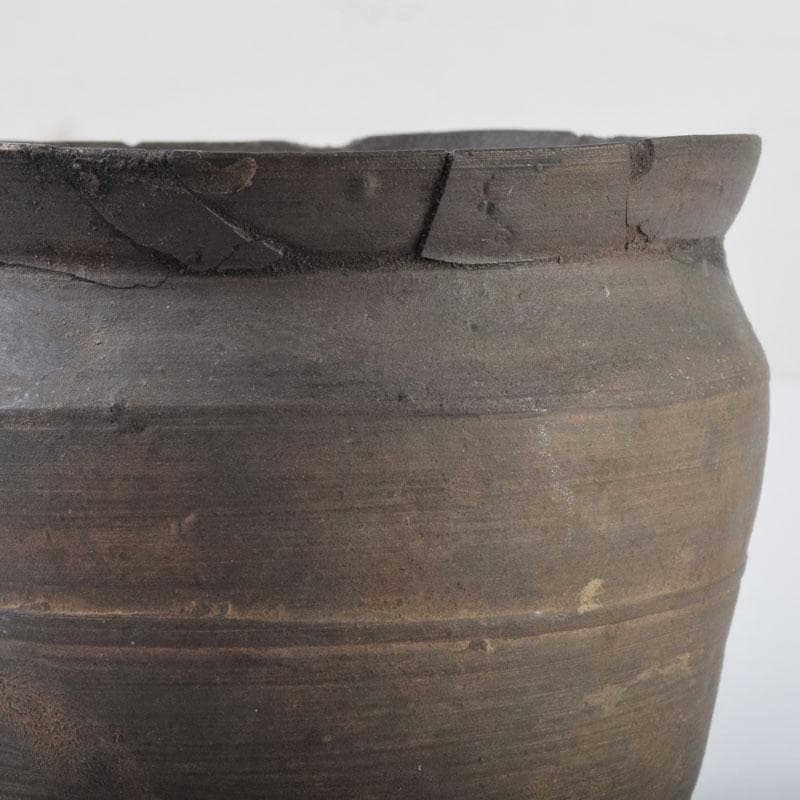 朝鮮美術　須恵器　新羅土器　新羅無細土　持ち手付壷　V　8924
