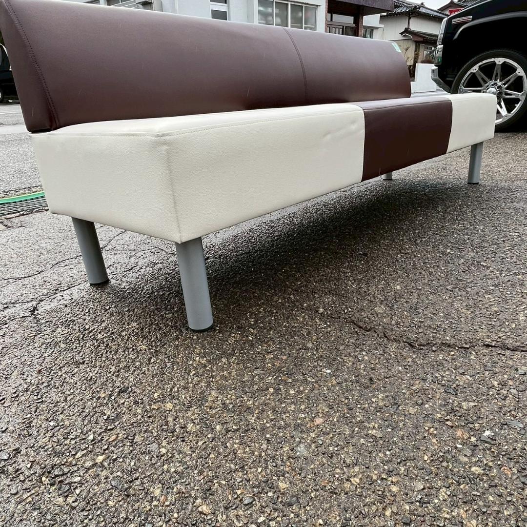 ロビーベンチ 3人掛け 背付き 長椅子 ソファ ロビーチェア ① A1289