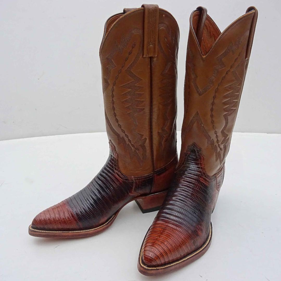 未使用ルケーシーLUCCHESE　2000リザードトカゲウエスタンブーツ9D