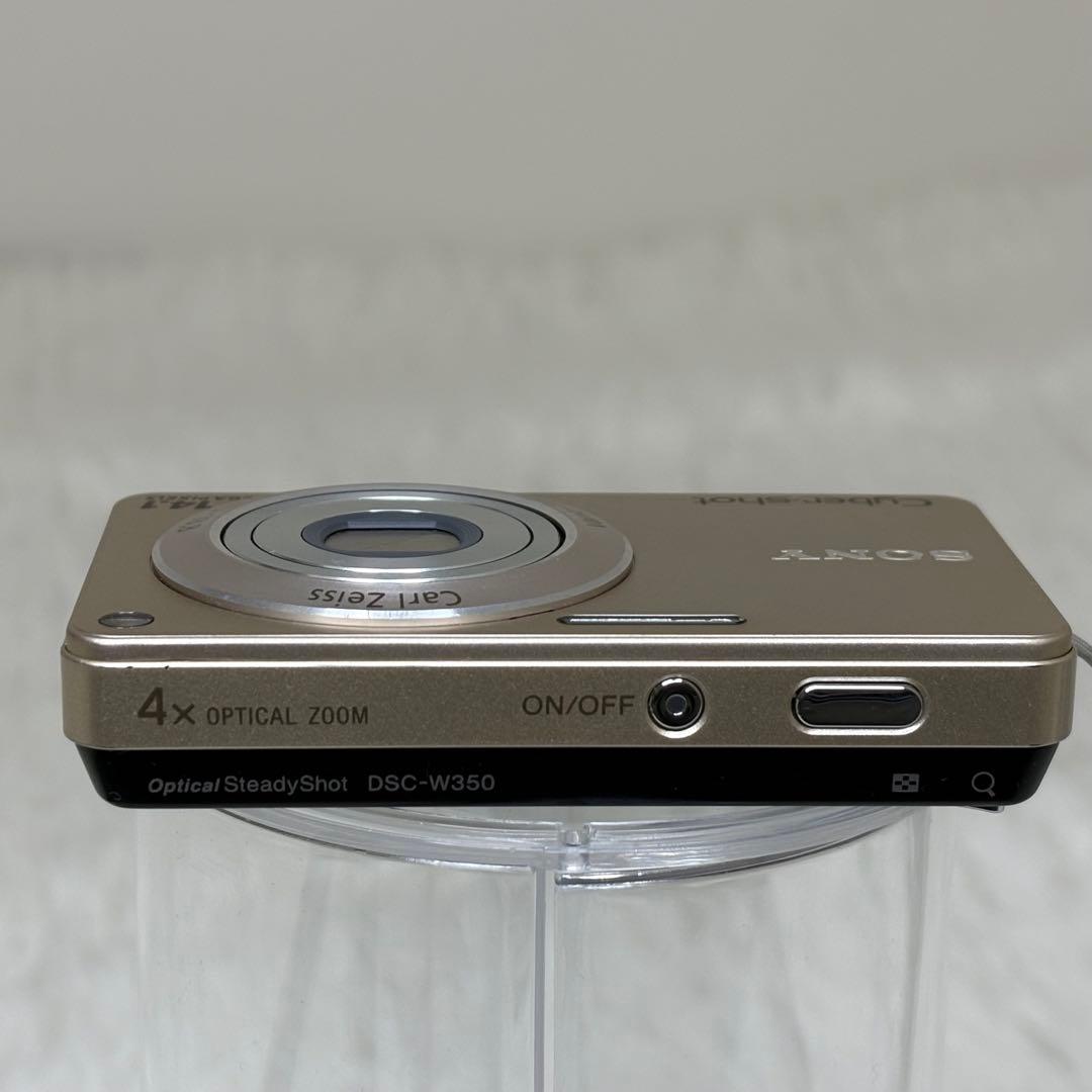 美品　SONY カメラ　DSC-W350 充電器　箱　ゴールド　コンデジ　動作品