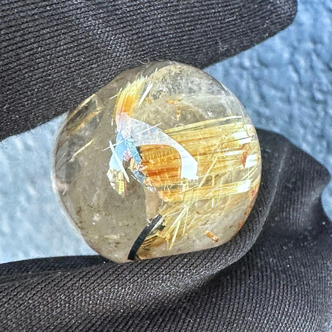 【財運・金運・事業運up❗️】レインボー☆タイチンルチル 丸玉 スフィアA1129