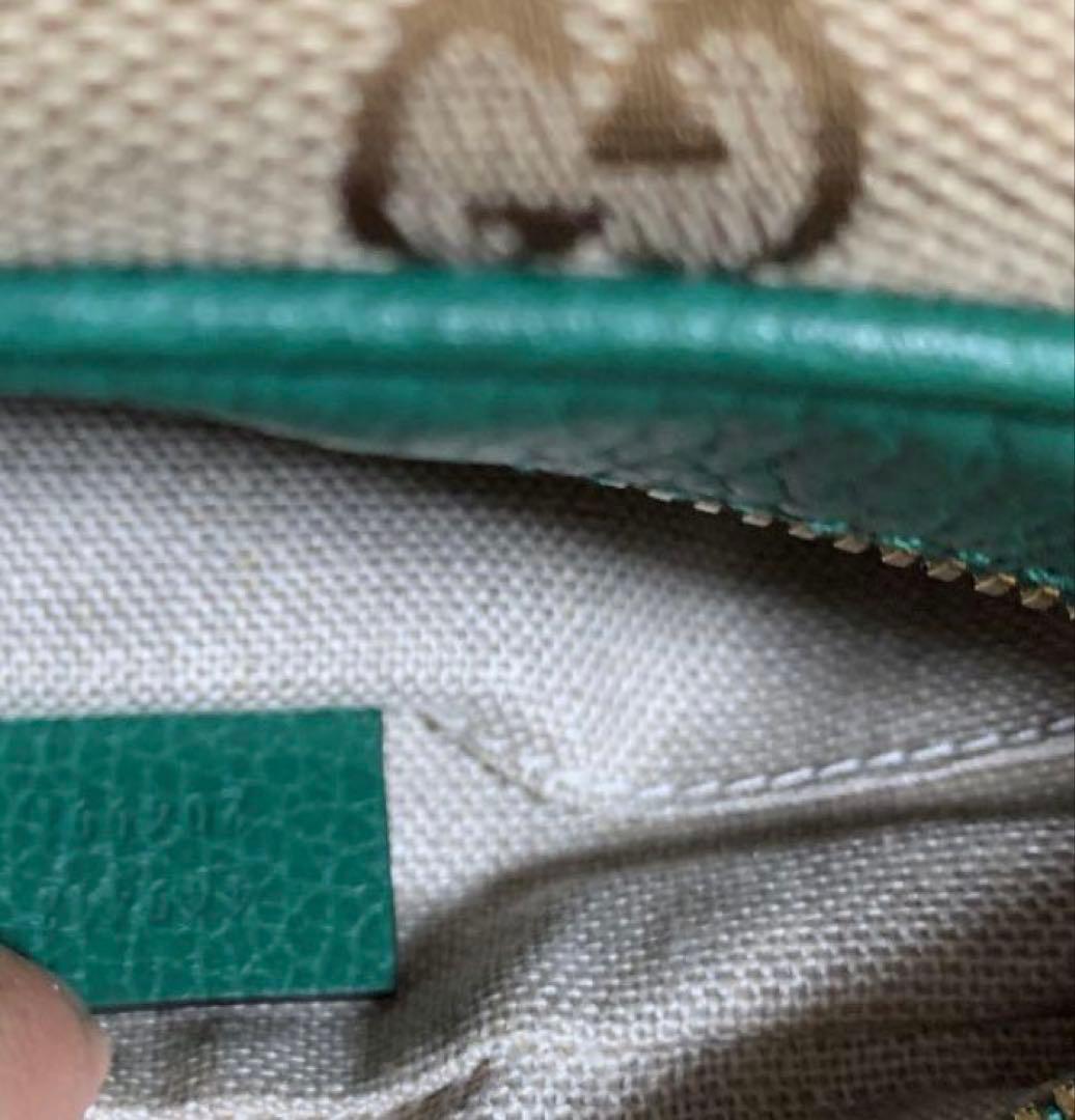 Gucci GGパターン ショルダーバッグ グリーン
