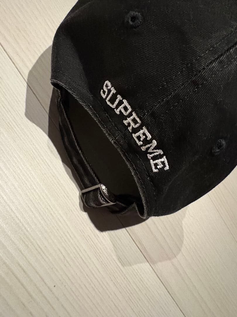 SUPREME 刺繍Sロゴ 黒キャップ