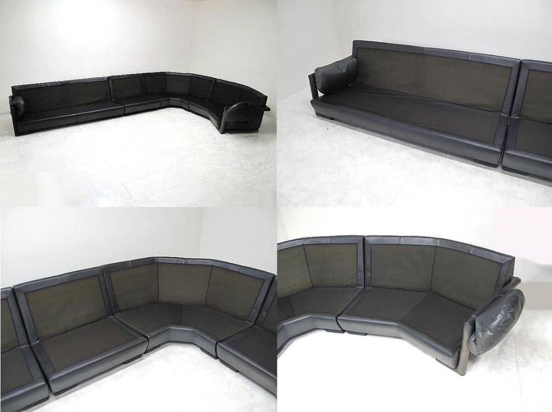 希少品　ノルウェー Vatne　バットネ ヴィンテージ　総革カウチソファ