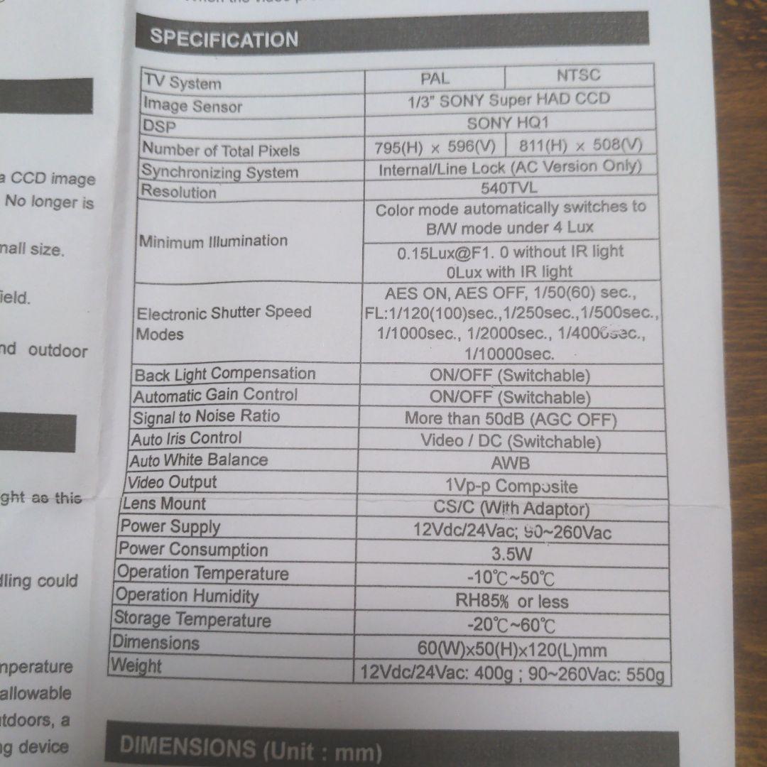 ★未使用品！★ CCD VIDEO CAMERA