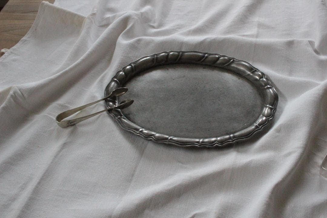 エタンオーバルプレート/フランスアンティークアクセサリートレイ