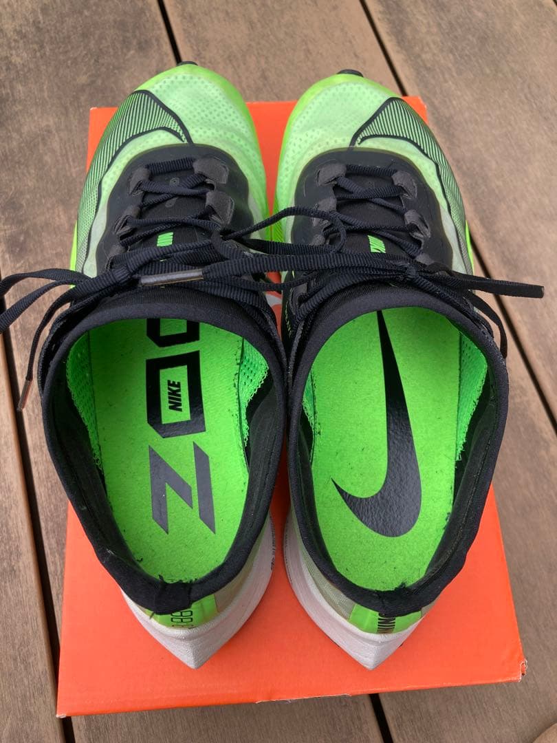 Nike zoom fly 3 26.5cm ランニング 緑 白 黒