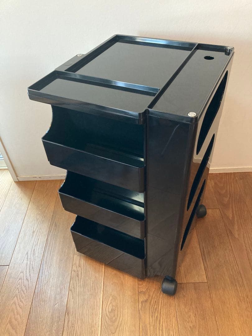 B-LINE ボビーワゴン 3段3トレイ ブラック