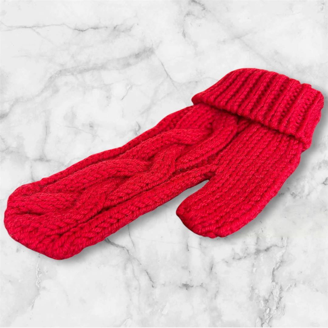 ルイヴィトン LOUIS VUITTON ミトン 手袋 赤 プレゼント向き