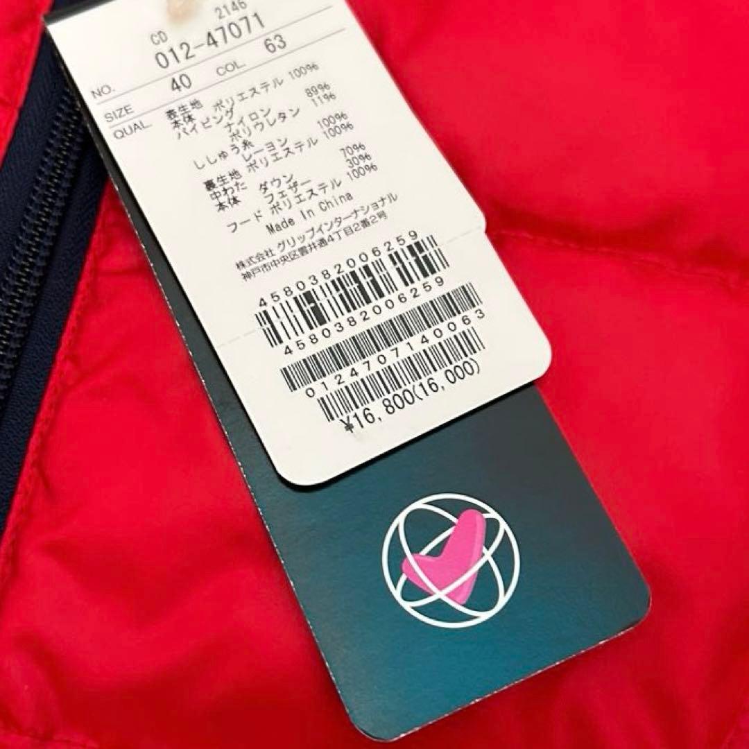 未使用タグ付き　VIVA HEART ダウンベスト　40 レッド　ゴルフ　L相当