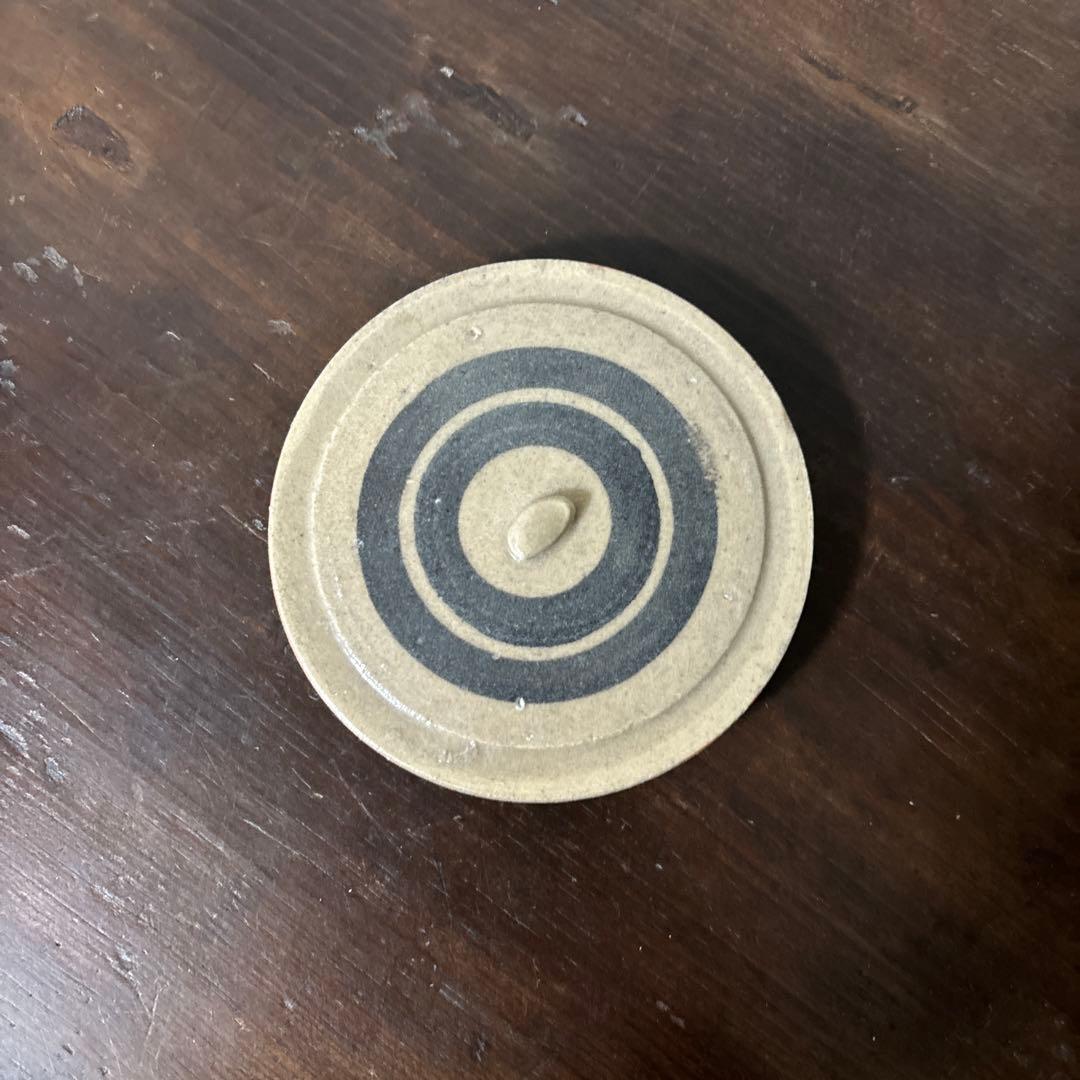 アンティーク輪線文　蓋物　古瀬戸　花器　古道具　骨董　検:白洲正子　秦秀雄　李朝