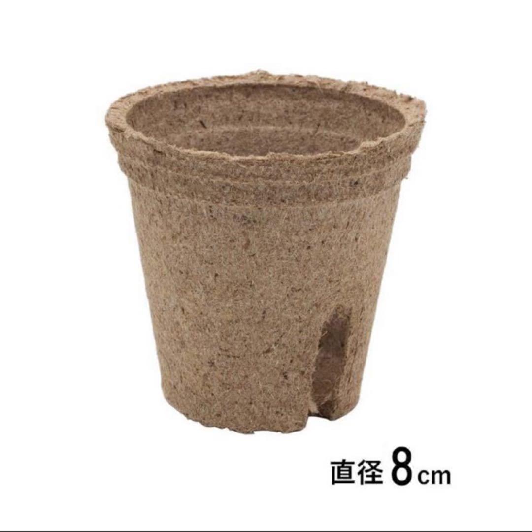 ジフィーポット丸型 8cm 約1400個入 スリット入り#130そのまま植えれる