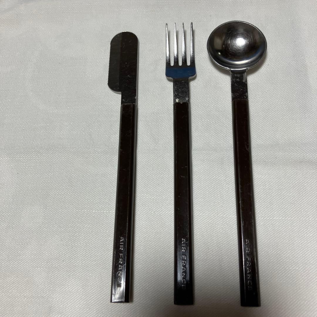 AIR FRANCE エールフランス　機内食　カトラリーセット3セット➕ナイフ1