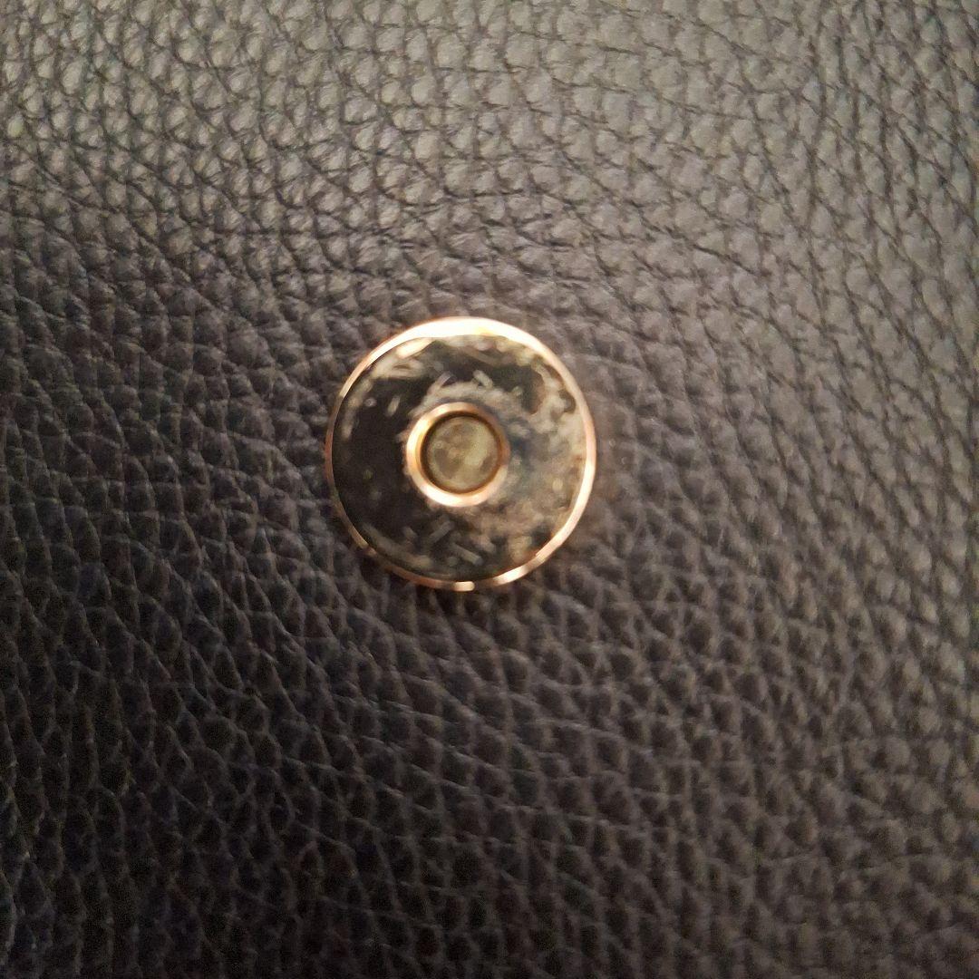 未使用 アニエスベー ブラックレザーショルダーバッグ