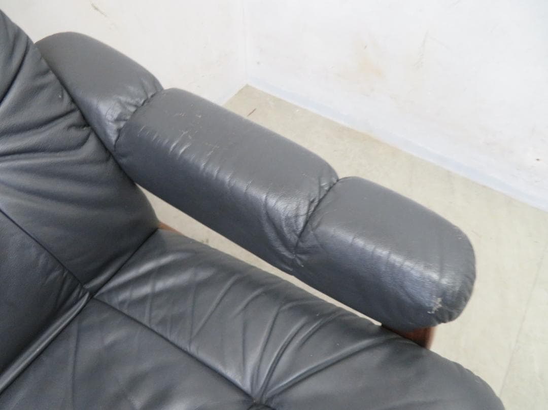 本革■冨士ファニチャ■リクライナー&オットマン■パーソナルチェア■北欧モダン■