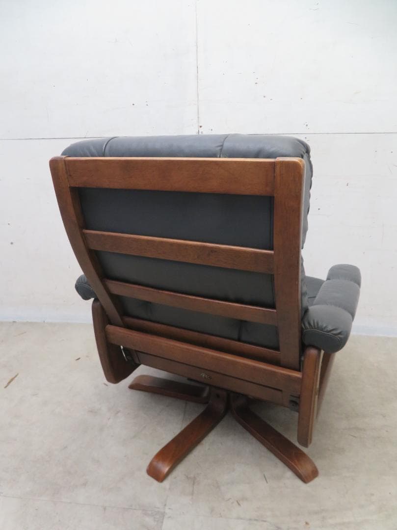 本革■冨士ファニチャ■リクライナー&オットマン■パーソナルチェア■北欧モダン■