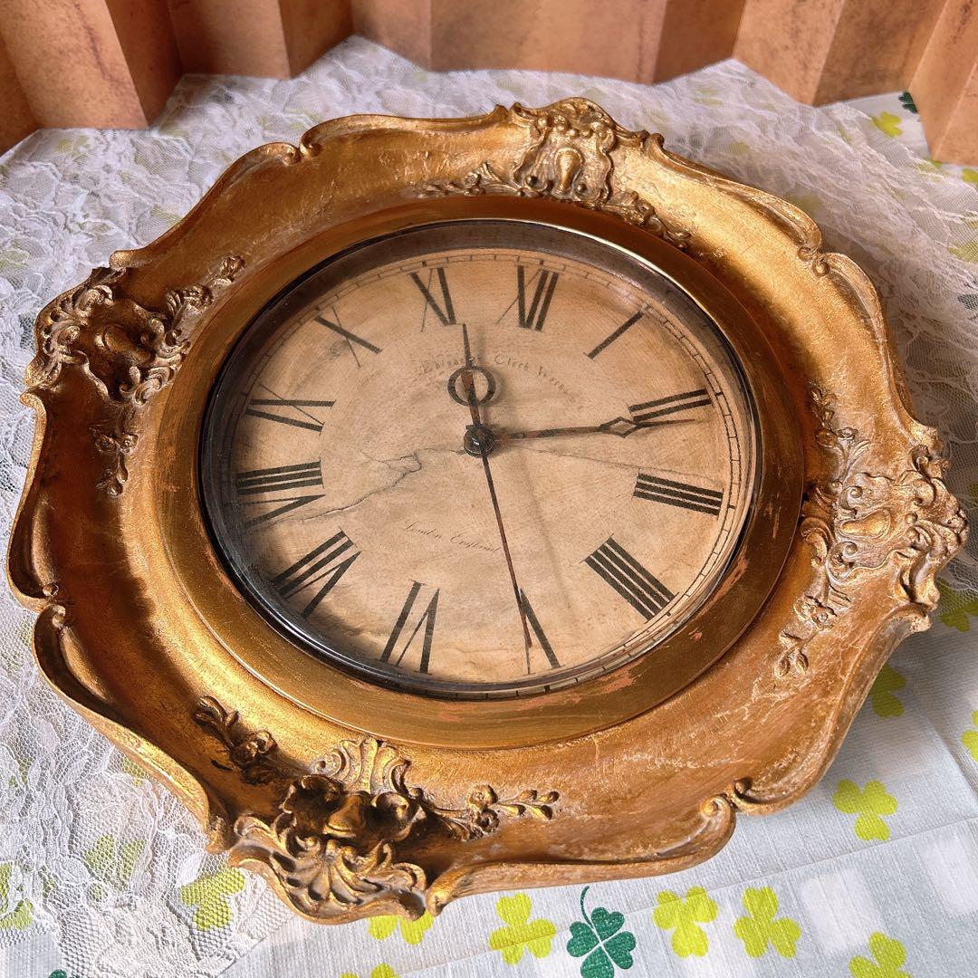 フレンチアンティーク調 壁掛け時計 GL №.2 ウォールクロック 店舗什器