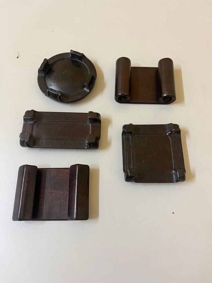 ミニ 木製 飾り台 小花台 盆栽台 香炉台 5個セット