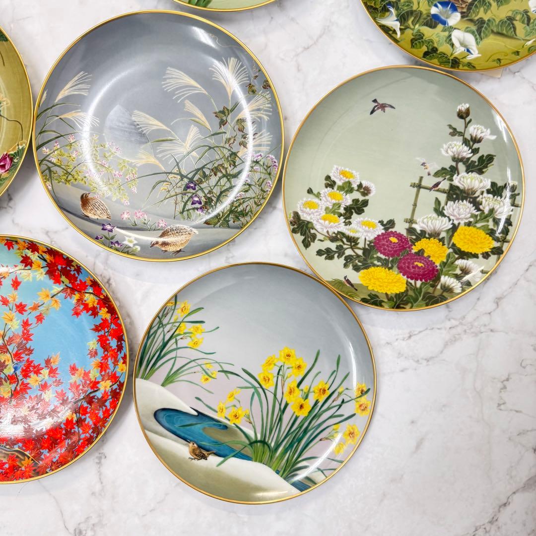 フランクリンポーセリン　花鳥十二ヶ月　12ヶ月　四季　　11枚セット　水無月なし